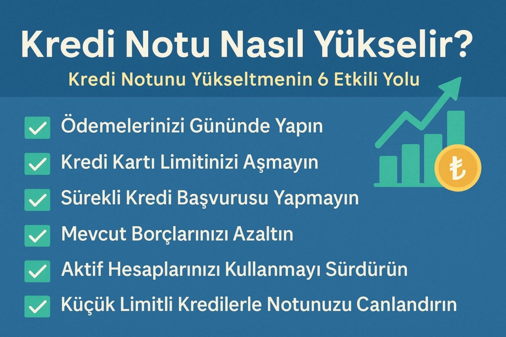 Kredi Notu Nasıl Yükselir? Adım Adım Kredi Notu Yükseltme Rehberi