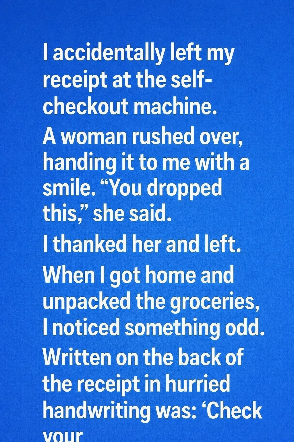 A Message on a Grocery Receipt That Made All the Difference