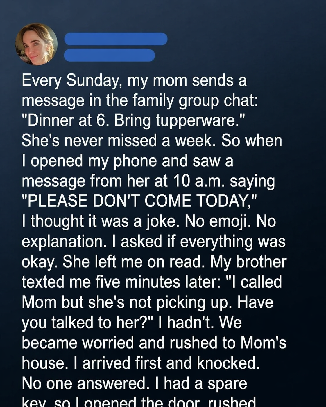 A Simple Message from My Mom Led to an Unexpected Family Moment