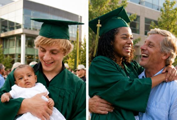 Woman Learns Emotional Truth About Her Childhood During Graduation Ceremony