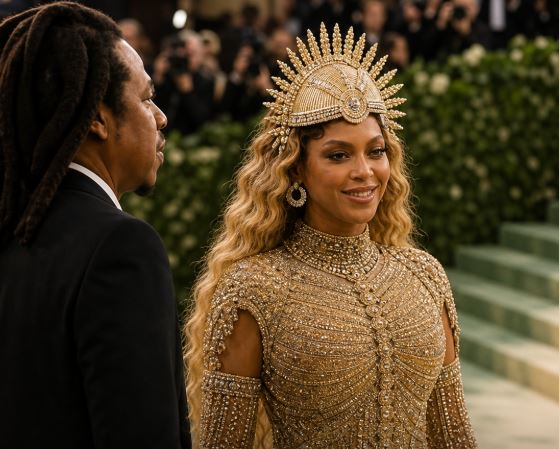 Beyoncé’s Crystal-Inspired Met Gala Look Draws Attention as Blue Ivy Makes a Memorable Debut