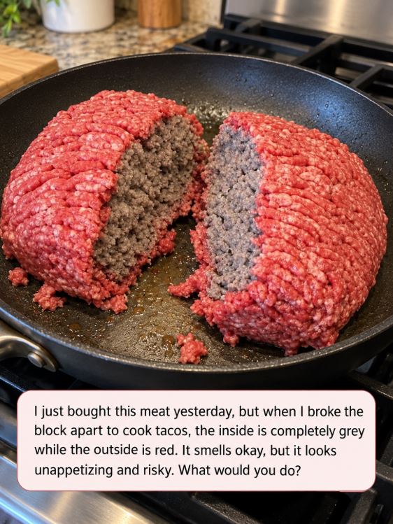 Why Ground Beef Can Be Red Outside and Gray Inside