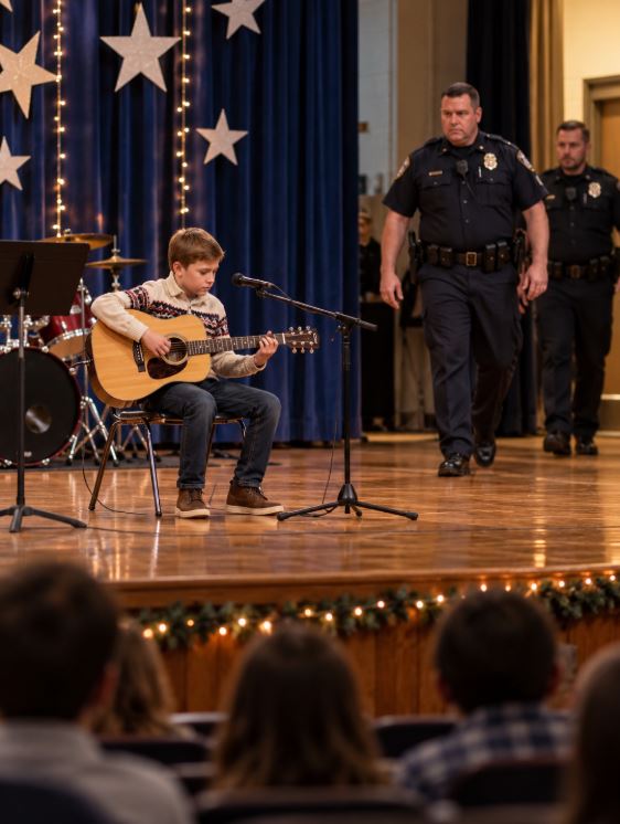 My Son Sang His Late Father’s Song at School—Then Forty-Three Officers Entered the Gym